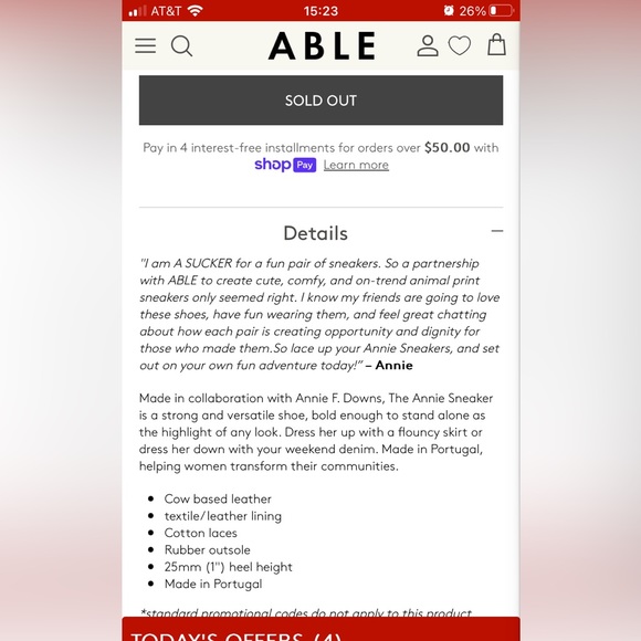 Able Annie Sneaker 6.5 white leather & tan leopard print suede LIKE NEW IN BOX - Picture 3 of 10